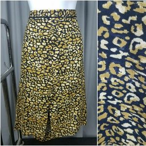Cheetah Print Pencil Skirt w/Sexy Front Slit